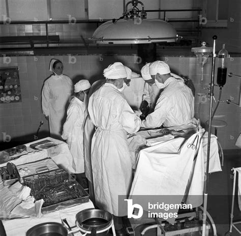 Image of Switzerland Island Hospital Bern Operation, 1948 (b/w photo)