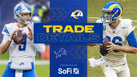 Rams trade Jared Goff, future draft picks to Lions for Matthew Stafford