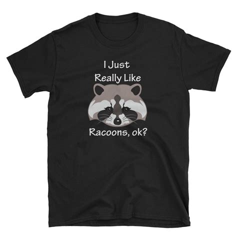 Raccoon Shirt Raccoon Gift Cute Raccoon Animal Shirt - Etsy UK