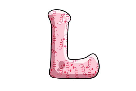 Valentine Alphabet Letter L Clipart Graphic by Goodtimeartsy · Creative ...