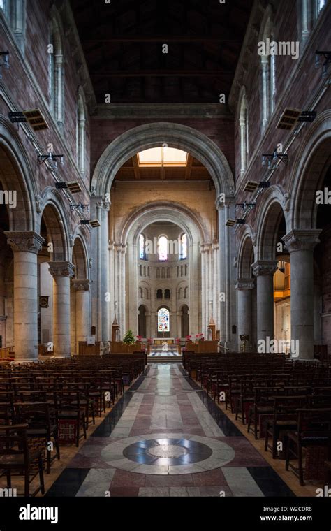 UK, Northern Ireland, Belfast, St. Anne's Cathedral, interior Stock ...