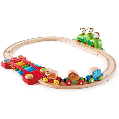 Hape Music and Monkey Fun Railway Train Toy w/Xylophyone Track for Toddlers/Kids - Walmart.com ...