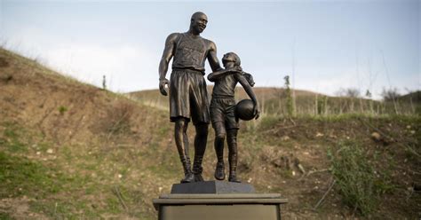 Statue honoring Kobe and Gianna Bryant placed at crash site on two-year ...