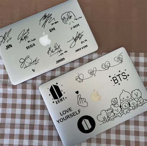 Inspired by BTS Decal Stickers BTS Laptop Decal Stickers - Etsy