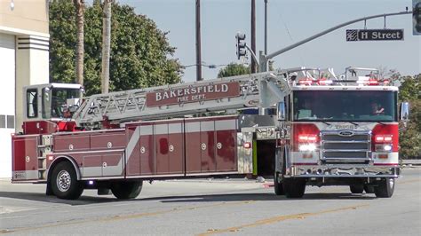 Bakersfield Fire Dept. Battalion, Truck, and Engine 1 - YouTube