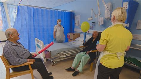 Balloon tennis and seated cycling get patients moving on North Tyneside hospital ward | ITV News ...