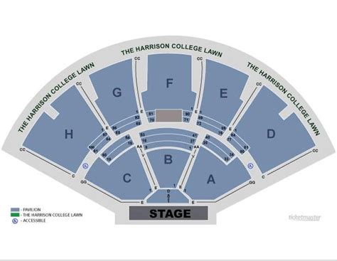 Klipsch Music Center Interactive Seating Chart - Center Seating Chart