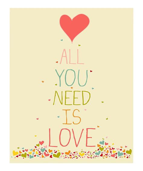 Cream 'All You Need is Love' Print | zulily | All you need is love ...