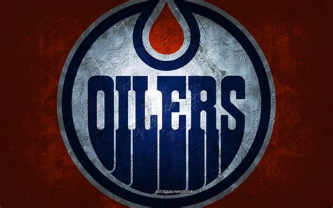 Download wallpapers Edmonton Oilers, Canadian hockey team, orange stone background, Edmonton ...