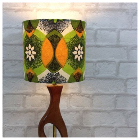 Lamp shade Vintage 50s 60s Mid Century Fabric | Contemporary lamp shades, Hanging lamp shade ...