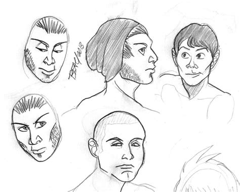 Face sketches by bleyerart on DeviantArt