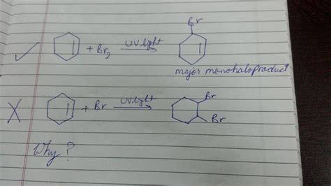 organic chemistry - Bromination of cyclohexene in presence of UV light or heat - Chemistry Stack ...