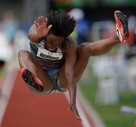 Rose Richmond competes in the women's long jump qualifying roundat the ...