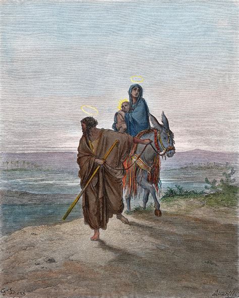 The Flight Into Egypt Painting by Gustave Dore - Fine Art America