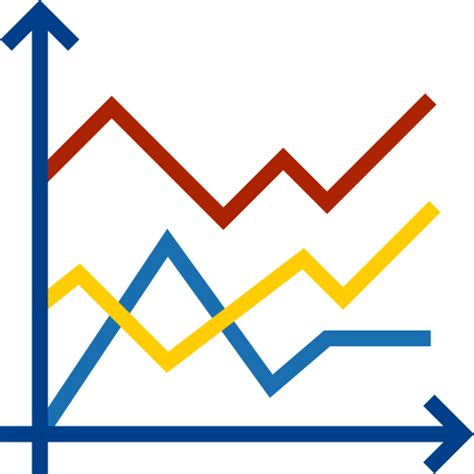 Line graph srip Flat icon