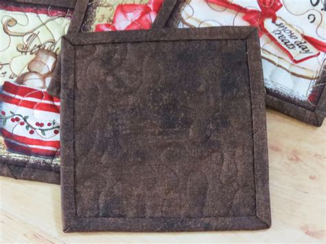 Quilted Coasters 5-inch Square 13cm Set of 4 Hot Cocoa Red - Etsy