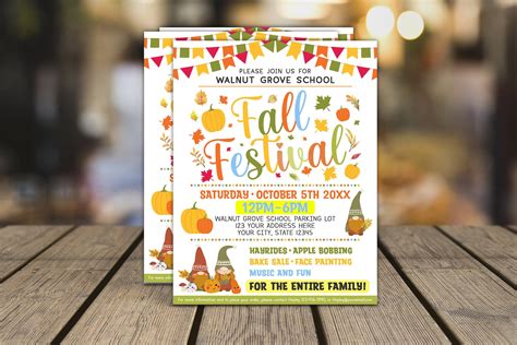 Editable Fall Festival Flyer School Church Halloween Fall - Etsy