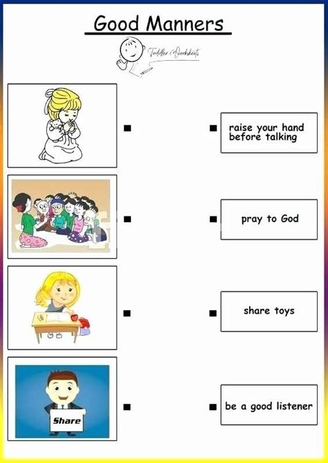 Good Manners For Kids Worksheets - Worksheets Master