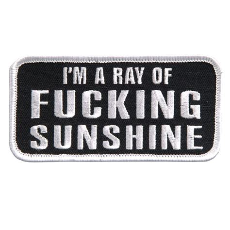 I'm A Ray of Sunshine EMBROIDERED IRON ON MC FUNNY BIKER PATCH BY MILTACUSA | eBay | Biker ...