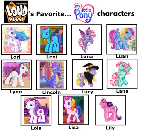 Loud Siblings favorite MLP G3 characters by FieryUnikitty on DeviantArt