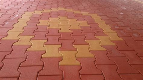 Red Yellow And Gray I Shape Interlocking Paver Block, Rs 500 /square meter | ID: 15193999297