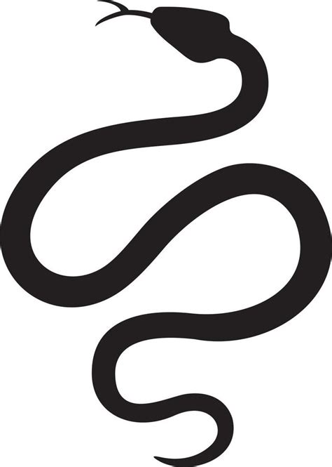 Snake animal black vector illustration 12867367 Vector Art at Vecteezy