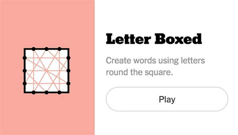 Letter Boxed: A Word Puzzle Game for All Ages