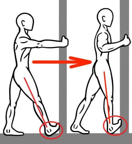 PreHab Exercises - PNF Calf Stretch against the wall for Foot and Ankle ...