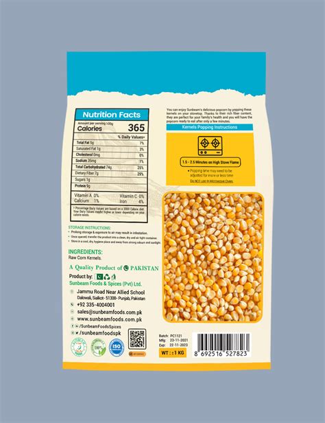 Popcorn Kernels Yellow - مکئی بھونا - Sunbeam Foods