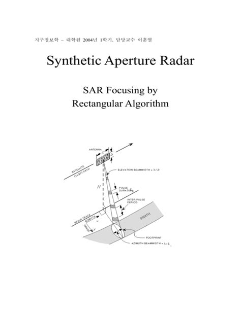 Synthetic Aperture Radar