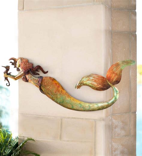 Metal Mermaid Wall Art | All Wall Art | Wall Décor | For the Home | Wind and Weather