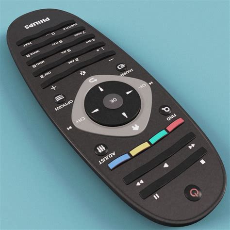 philips tv remote 3d model