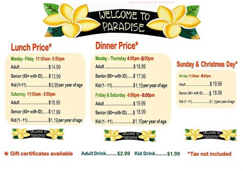 Online Menu of Paradise Buffet Restaurant, Montebello, California, 90640 - Zmenu