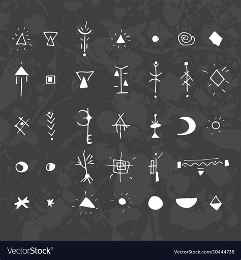 Mystical signs and symbols black Royalty Free Vector Image