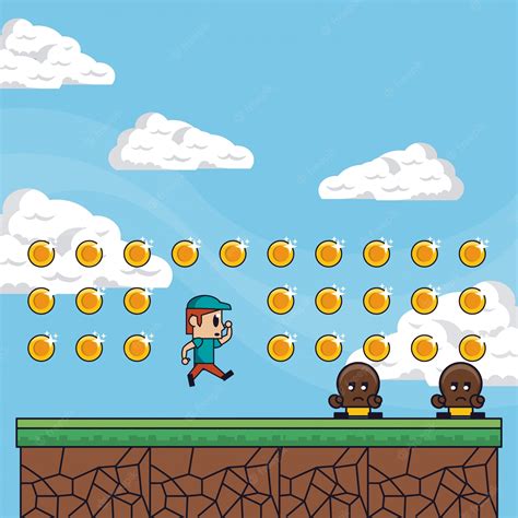 Premium Vector | Pixelated game scenery