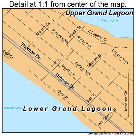 Lower Grand Lagoon Florida Street Map 1241562