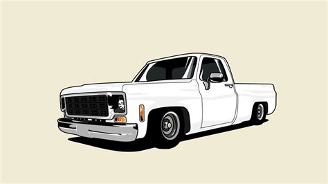 Chevy C10 vector art | Automotive illustration, Chevy, Classic chevy trucks