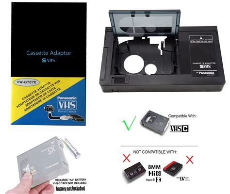 Buy Cassette Adaptor camcorders svhs VHS-C to vhs ORIGINAL sealed ...