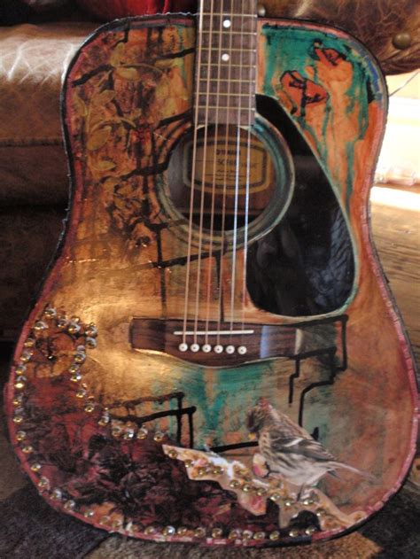 Pretty guitar art | Guitar painting, Acoustic guitar, Guitar art