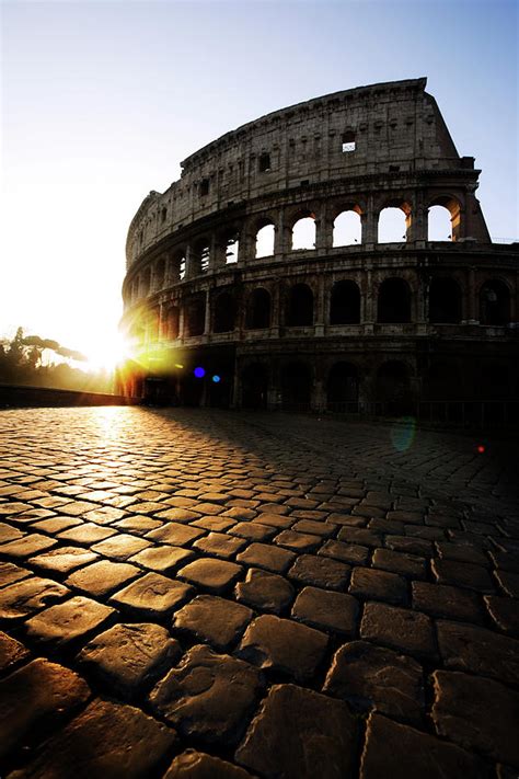 Italy, Rome, Colosseum, Sunset Photograph by Simon Plant