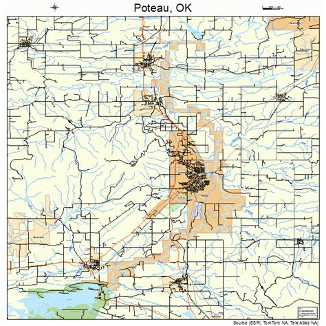 Poteau Oklahoma Street Map 4060350