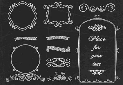 Curly Chalk Frames & Borders Vectors 61723 Vector Art at Vecteezy