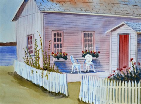 Beach House Watercolor - P.J. Cook Artist Studio