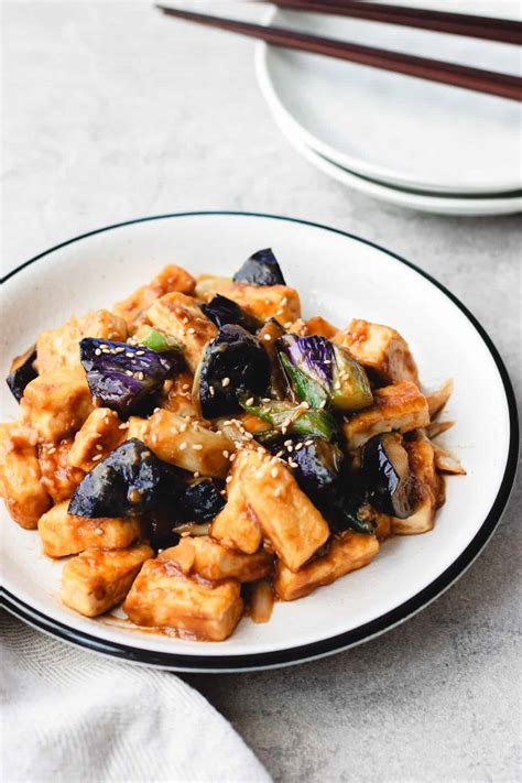 Stir-fried Japanese Eggplant and Tofu With Miso Paste - Chef JA Cooks