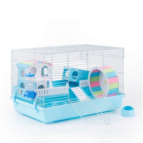 Robotime MewooFun Large Hamster Cage Gerbil Haven Habitat Small Animal Cage (Blue), 1 Pack - Ralphs