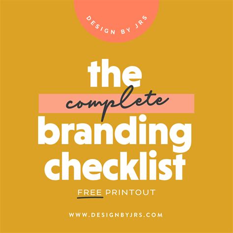 The Complete Branding Checklist — Design by JRS