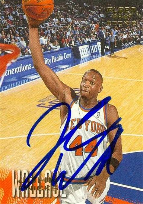 John Wallace autographed Basketball Card (New York Knicks) 1996 Fleer #228