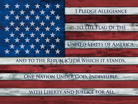 American Flag Art I Pledge Allegiance to the Flag Patriotic