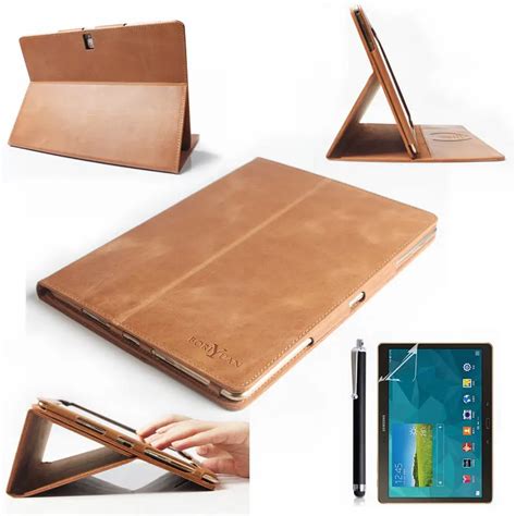 Luxury Genuine Flip Leather Case Cover for Samsung Galaxy Tab S 10.5 SM ...