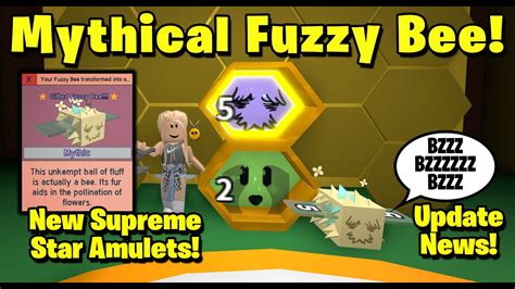 New Mythical Fuzzy Bee! Update News! - Bee Swarm Simulator - YouTube